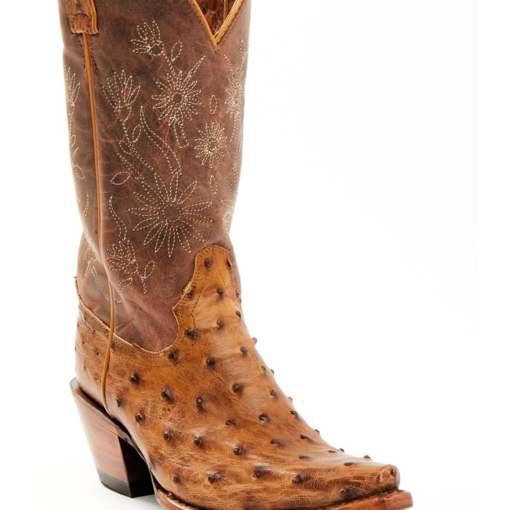 Shyanne Women's Daisie Exotic Full Quill Ostrich Western Boots 
Size 8 1/2  NWT